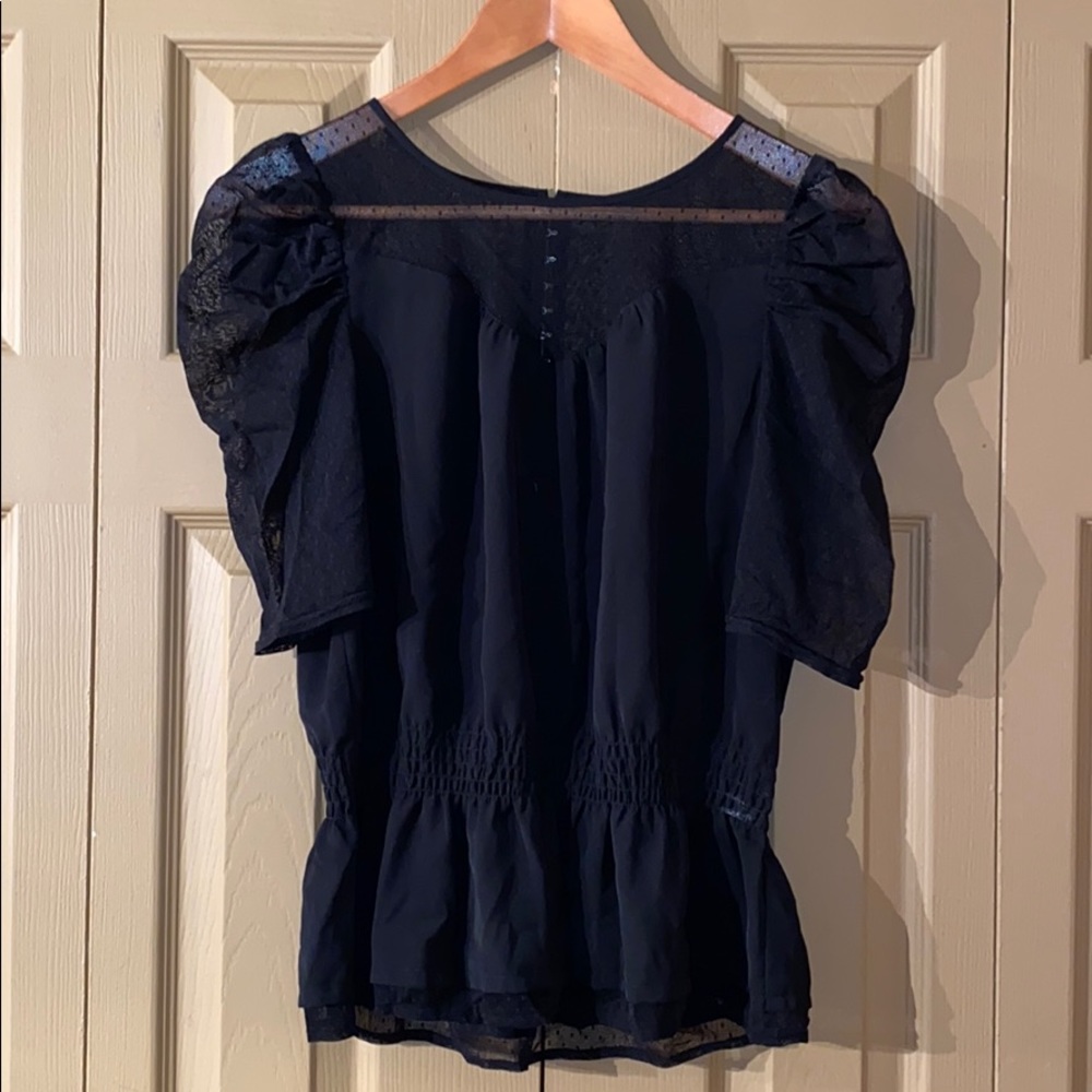 Women’s Divided Lace Peplum Top